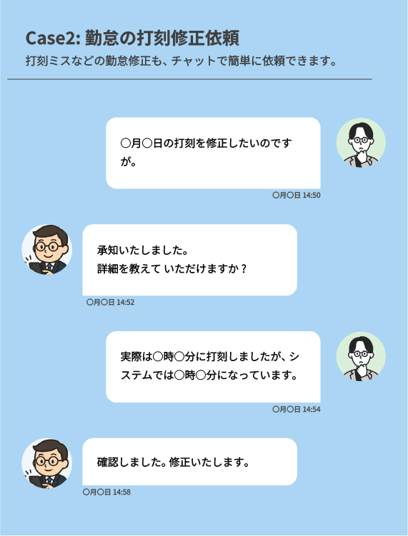 LINE・チャットでの労務相談対応の例