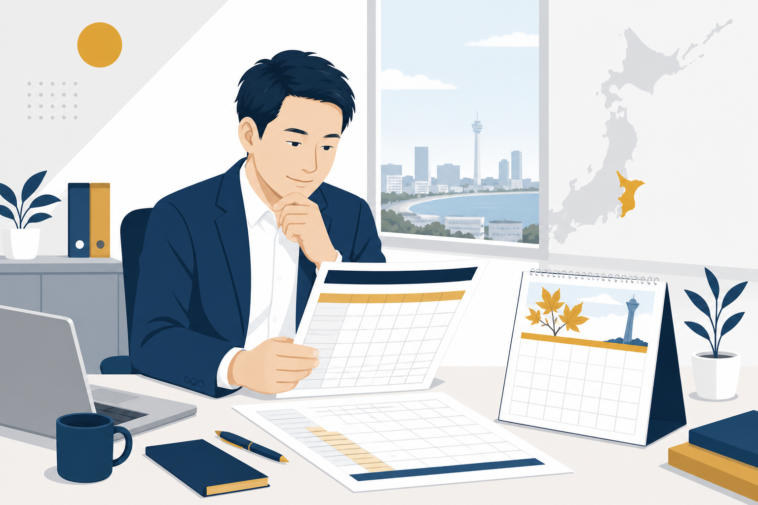 千葉県の最低賃金引き上げに対応する中小企業の担当者のイメージ