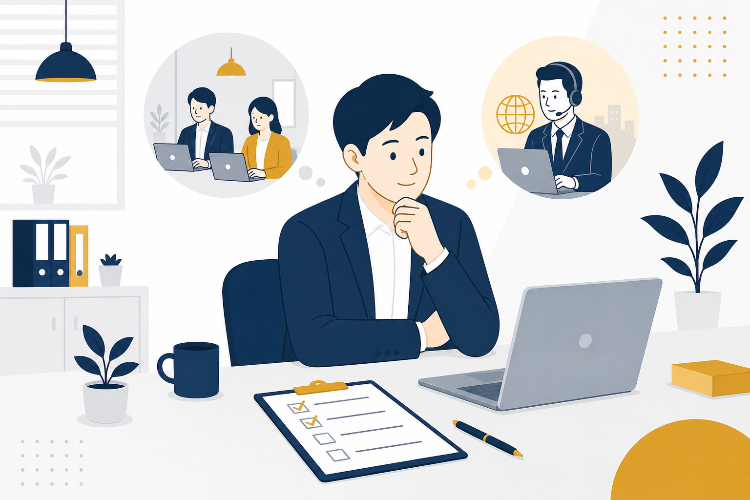 人事労務を内製するか外部委託するか判断するイメージ