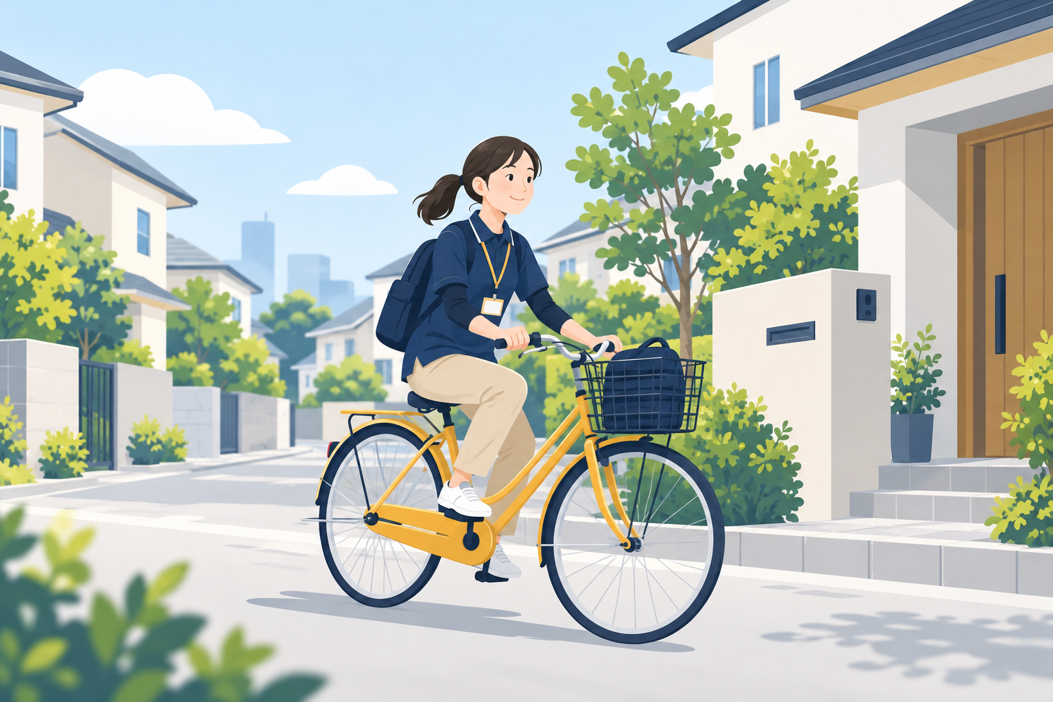 訪問と訪問の間の移動時間を考える訪問介護のイメージ